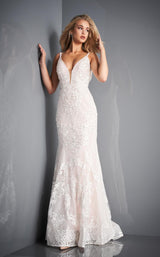 1 of 6 Jovani 66792BG Off White