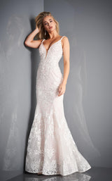 2 of 6 Jovani 66792BG Off White