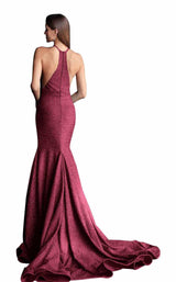 10 of 28 Jovani 67563 Burgundy