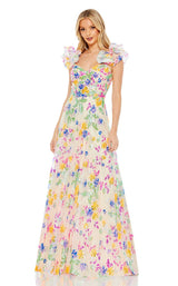 1 of 3 Mac Duggal 68068 White Multi