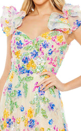 3 of 3 Mac Duggal 68068 White Multi