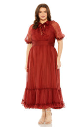 2 of 4 Mac Duggal Fabulouss 68428 Dress Redwood