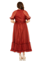 4 of 4 Mac Duggal Fabulouss 68428 Dress Redwood
