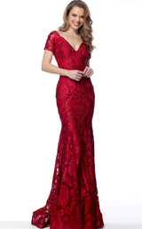 1 of 2 Jovani 68446BG Burgundy