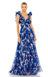 1 of 3 Mac Duggal 68520 Dress Blue-Multi