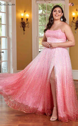 1 of 6 Rachel Allan 70292W Coral Ombre