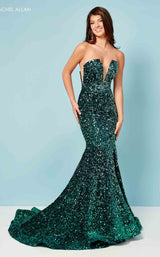 1 of 9 Rachel Allan 70293 Emerald Ombre