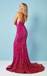 6 of 9 Rachel Allan 70293 Fuchsia Ombre