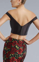 4 of 4 Janique JA70045 Lace Black Top/Printed Skirt