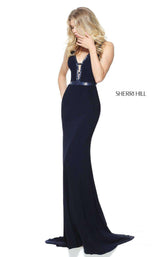 9 of 10 Sherri Hill 50814 Navy Navy