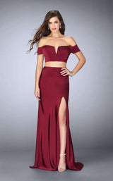 2 of 6 La Femme 23963 Burgundy