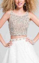 10 of 14 Terani 1711P2692 Ivory/Nude