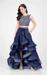 8 of 14 Terani 1711P2692 Navy/Nude