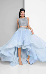 2 of 14 Terani 1711P2692 Powder Blue/Nude