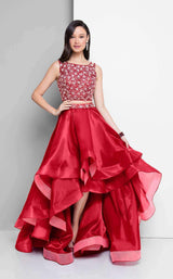 4 of 14 Terani 1711P2692 Red/Nude