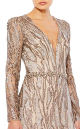 2 of 3 Mac Duggal 79358 Dress Taupe