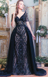 1 of 3 MNM Couture K3521 Navy Blue