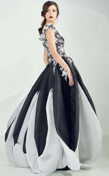 1 of 2 MNM Couture G0664 Black/White