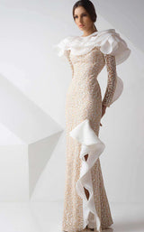 1 of 3 MNM Couture G0742 Beige