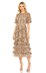 1 of 3 Mac Duggal 8010 Beige Multi