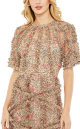 3 of 3 Mac Duggal 8010 Beige Multi