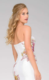 4 of 5 Jovani 33689 White/Multi