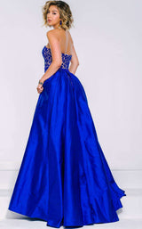 4 of 10 Jovani 35052 Royal/Nude