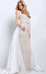 8 of 10 Jovani 35052 Ivory/Nude