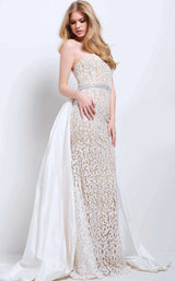 8 of 10 Jovani 35052 Ivory/Nude