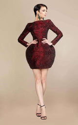 1 of 2 MNM Couture N0120A Burgundy