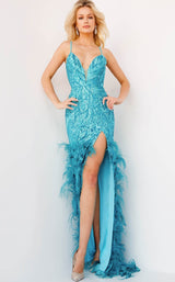 1 of 4 Jovani 08340 Turquoise