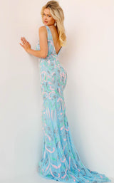 6 of 6 Jovani 23511 Light-Blue-Multi