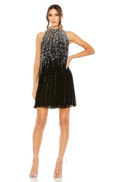 2 of 6 Mac Duggal 9225 Dress Black-Silver