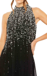 4 of 6 Mac Duggal 9225 Dress Black-Silver