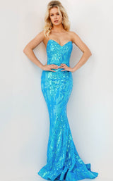 1 of 5 Jovani 07786BG Turquoise