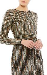 5 of 6 Mac Duggal 93590 Black-Gold