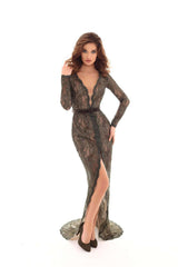 3 of 3 Tarik Ediz 93609 Olive Green