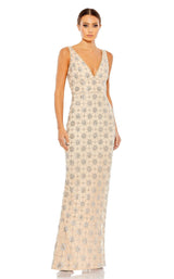 1 of 6 Mac Duggal 93744 Nude/Silver