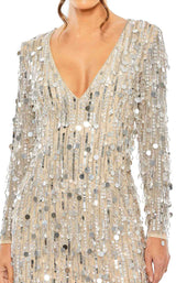 4 of 6 Mac Duggal 93850 Dress Nude-Silver