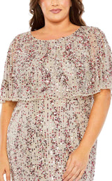 4 of 6 Mac Duggal Fabulouss 93867 Dress Taupe