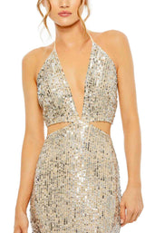 4 of 6 Mac Duggal 93977 Nude/Silver