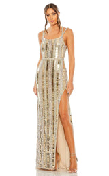 1 of 3 Mac Duggal 93981 Nude/Silver