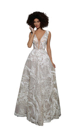 1 of 3 Tarik Ediz 96037 Ivory/Gold