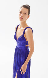 3 of 4 Tarik Ediz 98217 Dress Bijou-Blue
