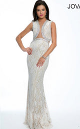 1 of 2 Jovani 98393BG Ivory/Nude