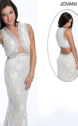 2 of 2 Jovani 98393BG Ivory/Nude