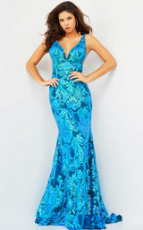 1 of 10 Jovani 08646 Iridescent Royal