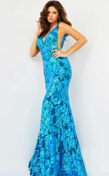 8 of 10 Jovani 08646 Iridescent Royal