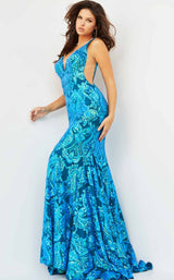 5 of 10 Jovani 08646 Iridescent Royal