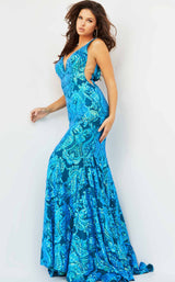 7 of 10 Jovani 08646 Iridescent Royal